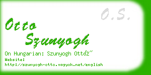 otto szunyogh business card